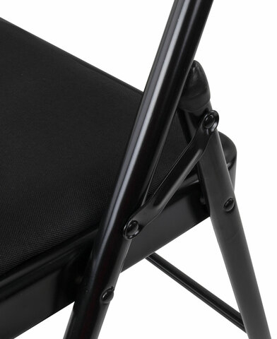 Стул складной BRABIX "Golf Plus CF-003 КОМФОРТ", чёрный каркас, чёрная ткань, 532889