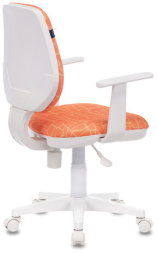 Кресло BRABIX "Fancy MG-201W", с подлокотниками, пластик белый, с рисунком "Giraffe", 532407, MG-201W_532407