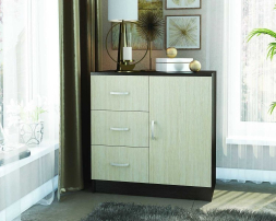 Комод с 3 ящиками и 1 створкой Басса КМ 553М