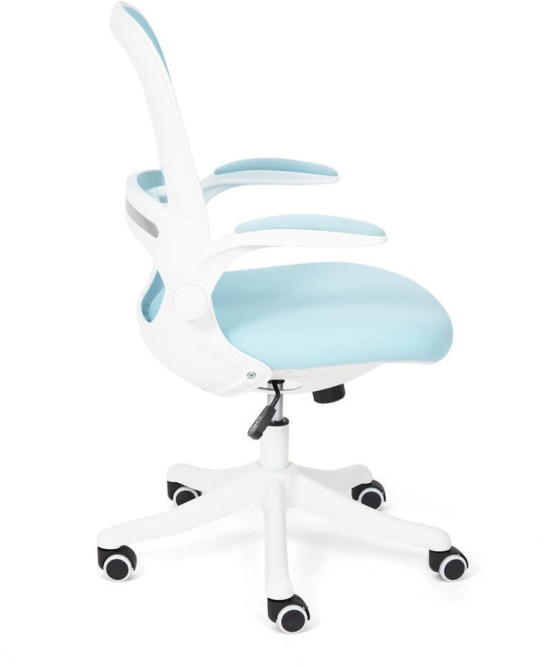 Кресло Happy white ткань, голубой