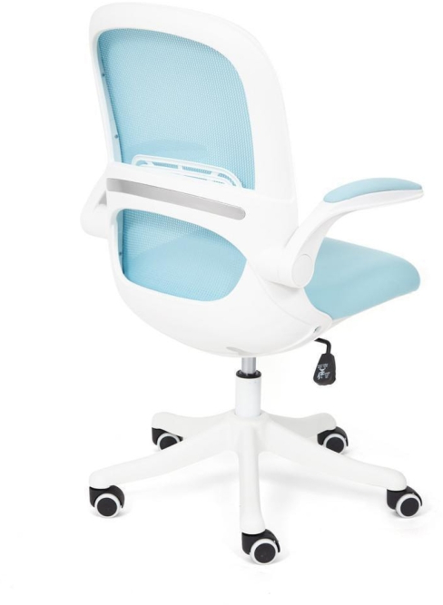 Кресло Happy white ткань, голубой