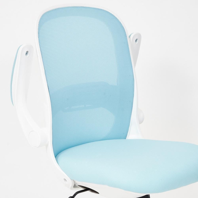 Кресло Happy white ткань, голубой