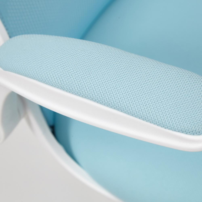 Кресло Happy white ткань, голубой