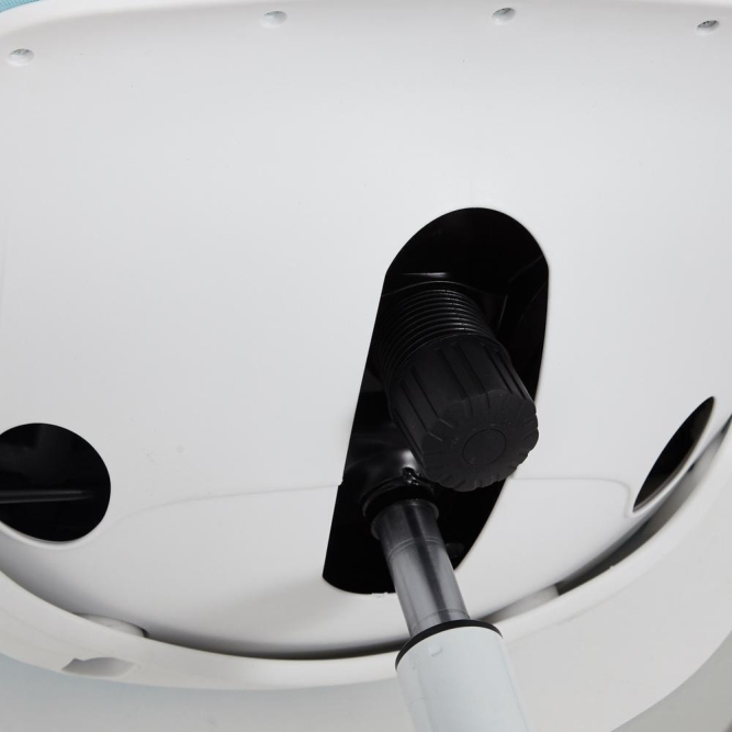 Кресло Happy white ткань, голубой