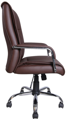 Кресло офисное BRABIX "Space EX-508", экокожа, хром, коричневое, 531164