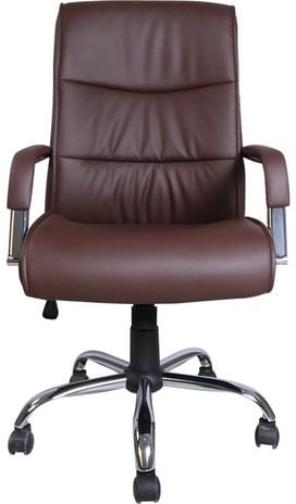 Кресло офисное BRABIX "Space EX-508", экокожа, хром, коричневое, 531164