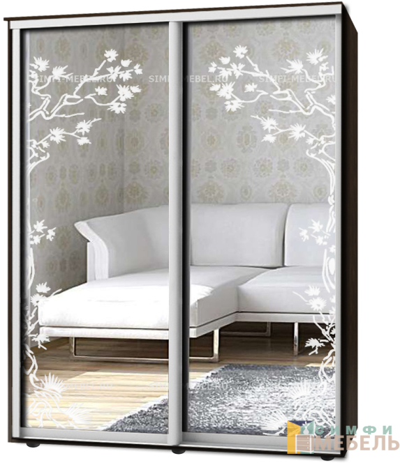 Шкаф-купе 2х дв Стандарт Пескоструй № 12