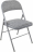 Стул складной BRABIX "Golf Plus CF-003 КОМФОРТ", серый каркас, серая ткань, 532890