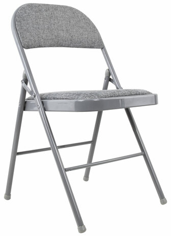Стул складной BRABIX "Golf Plus CF-003 КОМФОРТ", серый каркас, серая ткань, 532890