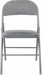 Стул складной BRABIX "Golf Plus CF-003 КОМФОРТ", серый каркас, серая ткань, 532890