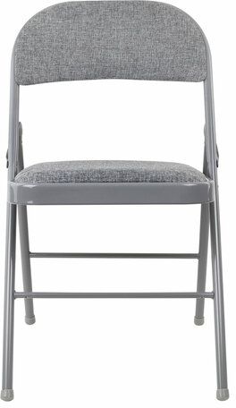 Стул складной BRABIX "Golf Plus CF-003 КОМФОРТ", серый каркас, серая ткань, 532890