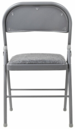 Стул складной BRABIX "Golf Plus CF-003 КОМФОРТ", серый каркас, серая ткань, 532890