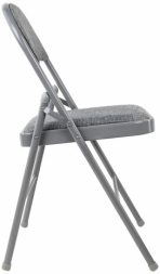 Стул складной BRABIX "Golf Plus CF-003 КОМФОРТ", серый каркас, серая ткань, 532890