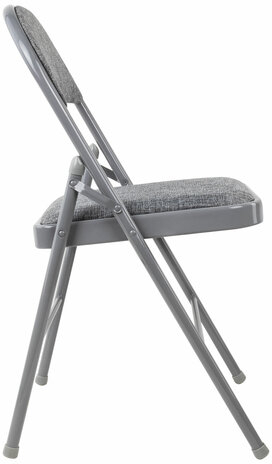 Стул складной BRABIX "Golf Plus CF-003 КОМФОРТ", серый каркас, серая ткань, 532890