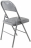 Стул складной BRABIX "Golf Plus CF-003 КОМФОРТ", серый каркас, серая ткань, 532890