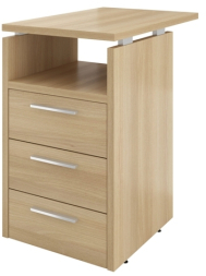 Тумба приставная (3 ящика с полкой и замком) ДБ37 (ДБ12_1+ДБ17_2+ДБ15)