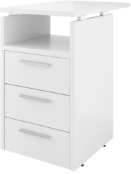 Тумба приставная (3 ящика с полкой и замком) ДБ37 (ДБ12_1+ДБ17_2+ДБ15)