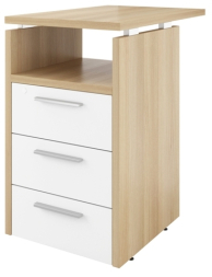 Тумба приставная (3 ящика с полкой и замком) ДБ37 (ДБ12_1+ДБ17_2+ДБ15)