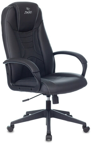 Кресло компьютерное ZOMBIE 8, 2 подушки, экокожа, черное, 1583069