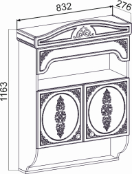 Полка Ассоль АС-14 белое дерево