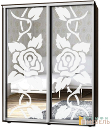 Шкаф-купе 2х дв Стандарт Пескоструй № 3+3