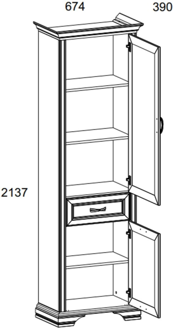 Шкаф 2D1S Монако