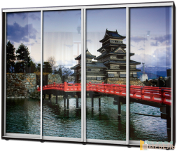 Шкаф купе 4х дв Фотопечать № 31