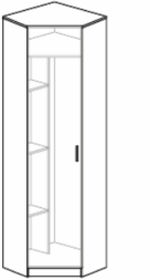 Шкаф угловой (комбинированный) Лотос