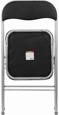 Стул складной BRABIX &quot;Golf CF-007&quot;, серебристый каркас, кожзам чёрный, 532891