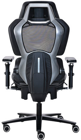 Кресло ATRONE "Optimus ER-707", адаптивный механизм со слайдером, сетка, черный/серый, 532967