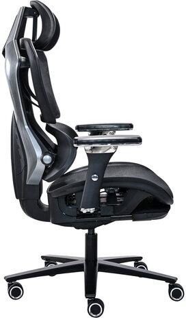 Кресло ATRONE "Optimus ER-707", адаптивный механизм со слайдером, сетка, черный/серый, 532967