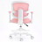 Кресло детское с подставкой для ног BRABIX KIDS MG-215, сетка/ткань TW, розовое, 533311