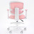 Кресло детское с подставкой для ног BRABIX KIDS MG-215, сетка/ткань TW, розовое, 533311