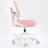 Кресло детское с подставкой для ног BRABIX KIDS MG-215, сетка/ткань TW, розовое, 533311