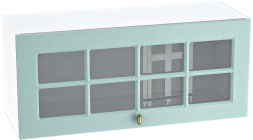 Шкаф верхний горизонтальный с 1 створкой со стеклом Кухня Прованс 800 мм