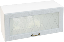 Шкаф верхний горизонтальный со стеклом с 1 створкой Кухня Ницца ШВГС 800