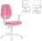 Кресло BRABIX "Fancy MG-201W", с подлокотниками, пластик белый, розовое, 532409, MG-201W_532409