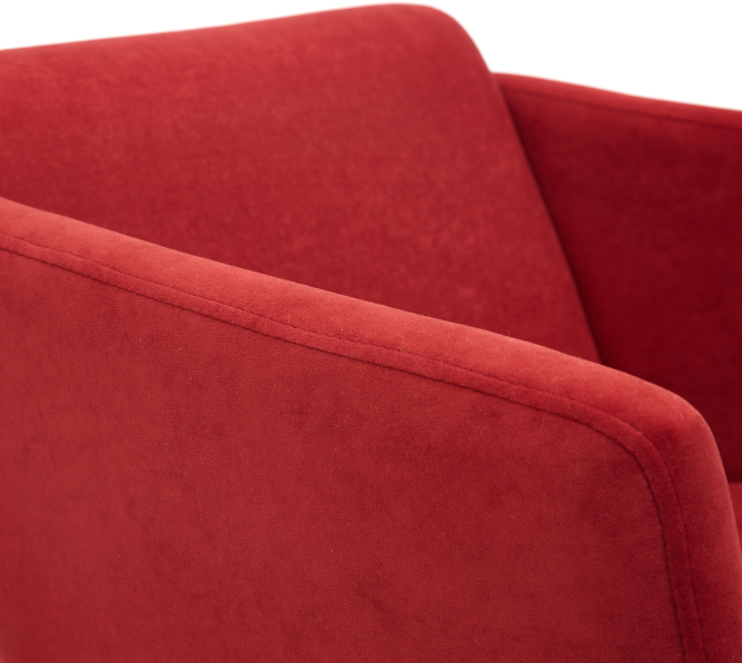 Кресло MILAN хром флок , бордо, 10