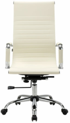 Кресло офисное BRABIX "Energy EX-509", экокожа, хром, бежевое, 531166