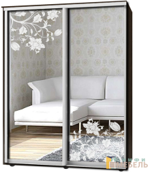 Шкаф-купе 2х дв Стандарт Пескоструй № 14