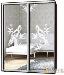 Шкаф-купе 2х дв Стандарт Пескоструй № 4+4