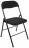 Стул складной BRABIX &quot;Golf CF-007&quot;, чёрный каркас, чёрная ткань, 532892