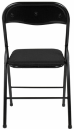 Стул складной BRABIX &quot;Golf CF-007&quot;, чёрный каркас, чёрная ткань, 532892