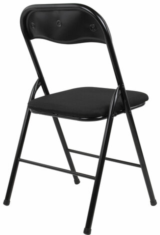 Стул складной BRABIX &quot;Golf CF-007&quot;, чёрный каркас, чёрная ткань, 532892