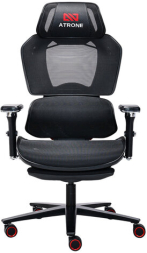 Кресло ATRONE "Optimus ER-707", адаптивный механизм со слайдером, сетка, черный/красный, 532968