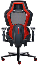 Кресло ATRONE "Optimus ER-707", адаптивный механизм со слайдером, сетка, черный/красный, 532968