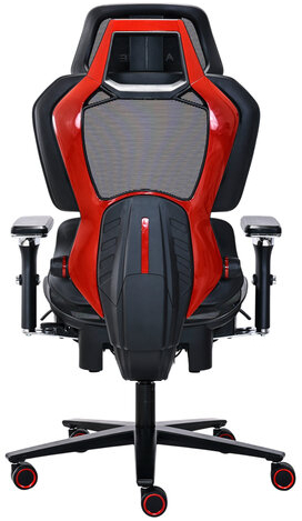 Кресло ATRONE "Optimus ER-707", адаптивный механизм со слайдером, сетка, черный/красный, 532968