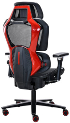 Кресло ATRONE "Optimus ER-707", адаптивный механизм со слайдером, сетка, черный/красный, 532968