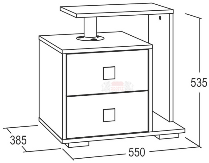Тумба с 2-мя ящ. Ольга 17