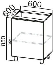 Стол-рабочий С600(1ств) Вектор